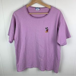 Vintage Disney Mickey Mouse Single Stitch Shirt Purple Adult Unisex Large